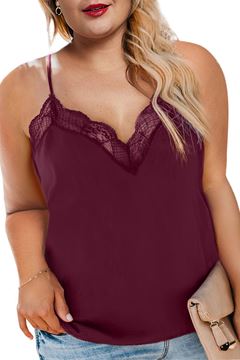 Picture of PLUS SIZE LACY NECK LINE TOP